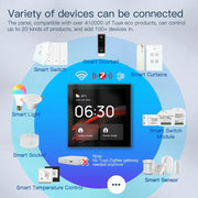 Tuya Control Panel Smart Home Control Panel Tuya Smart Panel Built-In Alexa Gateway 4 Inch Touch LCD Screen Multi-Function