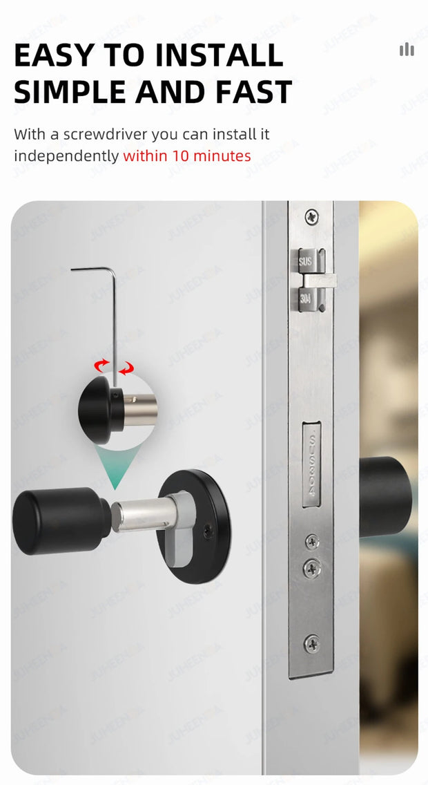 Adjustable Euro Cylinder Smart Lock Tuya BLE Fingerprint IC Card Keys Phone App Home Electronic Door Lock Core Digital Keyless