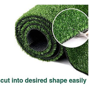 Artificial Grass Turf Lawn 3 Feet X 26 Feet, 0.4" Pile Height Indoor Outdoor Rugs Synthetic Grasses Mat Fake Grass