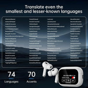 UYUXIO AI Language Translator Earbuds 144 Languages Translator Device and Accents 8 Offline Language Translation Earphones