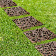 Rubber Stepping Stones 12"x12" Set of 8 Outdoor Garden Pathway Decor Non-Slip Heavy Duty Stones Easy to Clean & Maintain Home