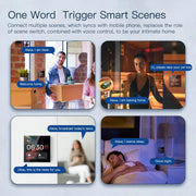 Tuya Control Panel Smart Home Control Panel Tuya Smart Panel Built-In Alexa Gateway 4 Inch Touch LCD Screen Multi-Function