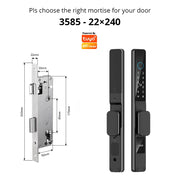TUYA WIFI Waterproof Smart Door Lock Fingerprint APP Password RFID Card Keyless Digital Electronic Lock Aluminum/Glass Sliding