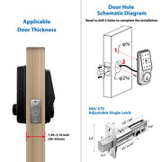 Tuya WiFi Smart Deadbolt Fingerprint Digital Keypad Keyless Entry Electronic Lock Ttlock App Control For Home Apartment Airbnb