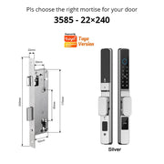 Tuya Wifi Smart Slim Sliding Door Lock Waterproof Fingerprint Password RFID Card Keyless Electronic Aluminum Door Lock For Home