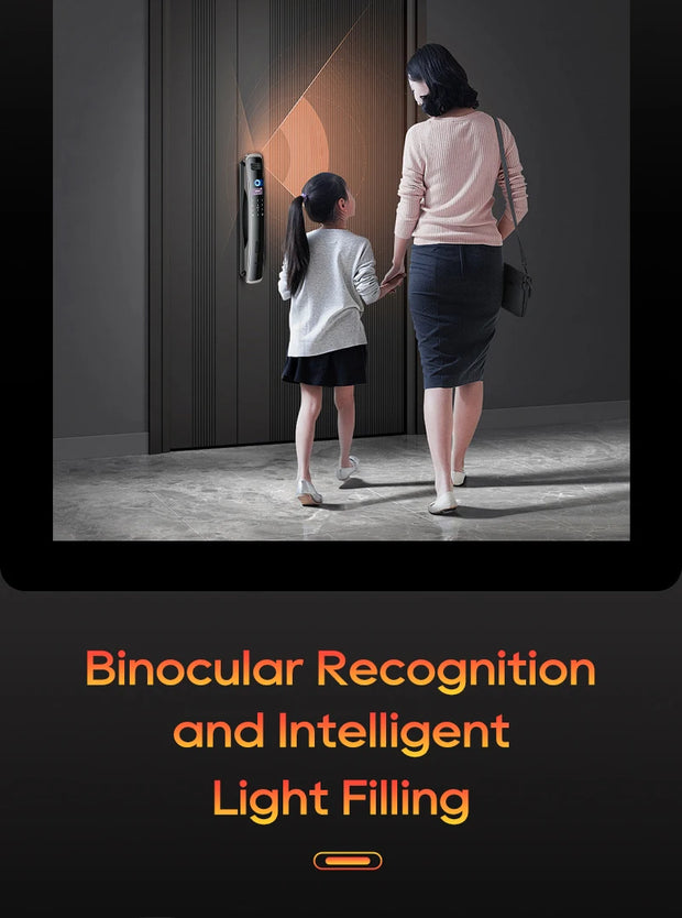 SANKESONG 3D Face Door Lock Security Face & Camera Monitor Intelligent Fingerprint Password Biometric Electronic Key Unlock