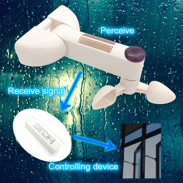 Original A-OK RF Switch Smart Home Assistant Wireless Wind Light Rain Sensor 433Mhz Universal Remote Control For Awning Motor