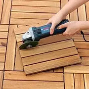 Acacia Wood Flooring Interlocking Deck Tiles for Patio Decor, Waterproof Indoor & Outdoor Decor - Balcony Garden Decking Tile