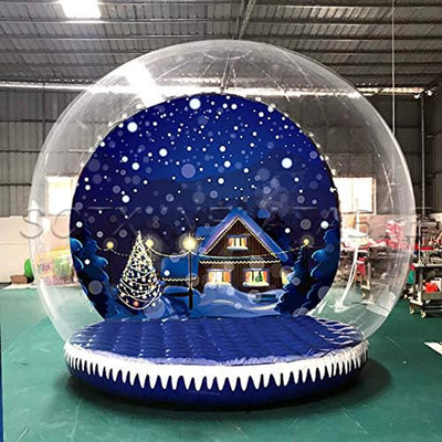 2024 Hot Sale For Outdoor Decoration Large Christmas Promotion Pvc Inflatable Snow Globe Photo Booth Christmas Ornaments Ball