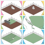 Artificial Grass Turf Rug 7x12 Feet Indoor Outdoor Dogs Potty Rubber Backing Drainage Easy Install Yard Decor Playground