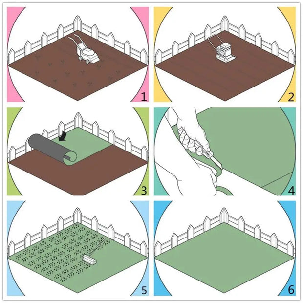 Artificial Grass Turf Rug 7x12 Feet Indoor Outdoor Dogs Potty Rubber Backing Drainage Easy Install Yard Decor Playground