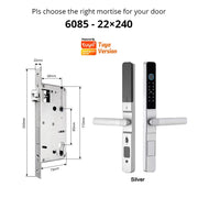 Tuya Wifi Smart Slim Sliding Door Lock Waterproof Fingerprint Password RFID Card Keyless Electronic Aluminum Door Lock For Home