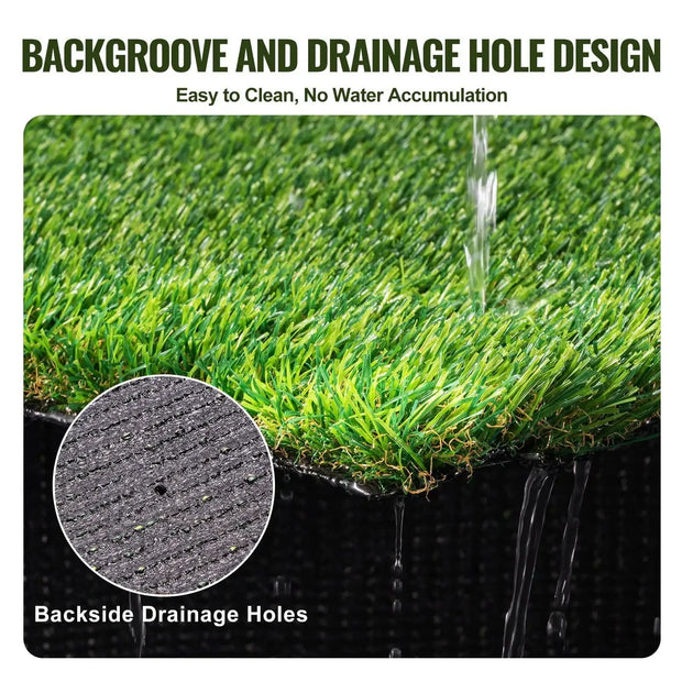 Artifical Grass, 4 x 6 ft Rug Green Turf, 1.38"Fake Door Mat Outdoor Patio Lawn Decoration