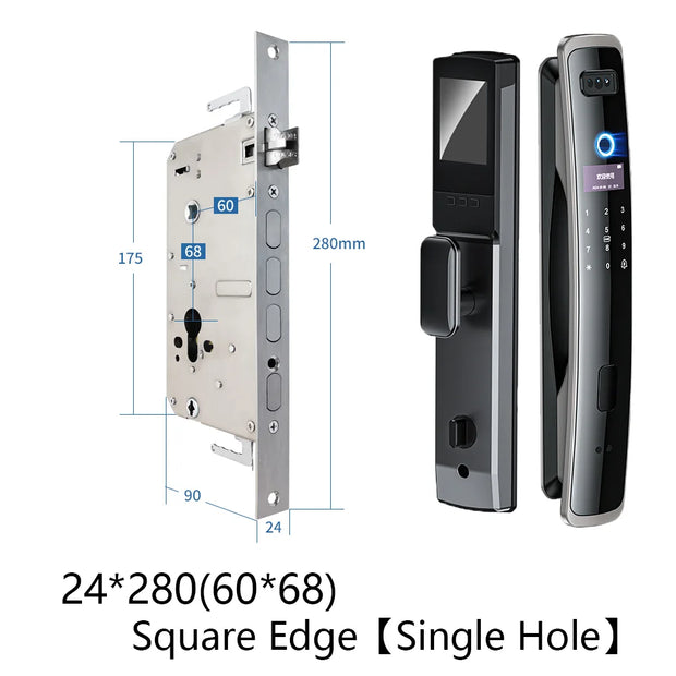 SANKESONG 3D Face Door Lock Security Face & Camera Monitor Intelligent Fingerprint Password Biometric Electronic Key Unlock