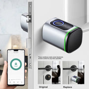 Zemismart BLE DIY Cylinder Smart Electronic Door Lock Work with Tuya APP Fingerprint Keys IC Card Unlock Home Hotels Security