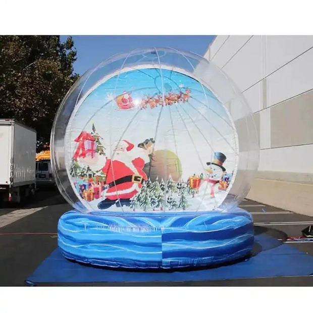2024 Hot Sale For Outdoor Decoration Large Christmas Promotion Pvc Inflatable Snow Globe Photo Booth Christmas Ornaments Ball