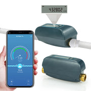 WiFi Water Flow Rate and Water Meter LCD Display Smart Water Valve DN20 Dual-Band Flow Rate Meter Shut On/Off Remote APP Control