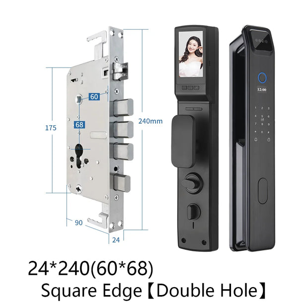 SANKESONG 3D Face Recognition Fingerprint Smart Door Lock WiFi Camera Electronic Lock Digital Electronic Key IC Card APP Unlock