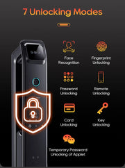 SANKESONG 3D Face Recognition Fingerprint Smart Door Lock WiFi Camera Electronic Lock Digital Electronic Key IC Card APP Unlock