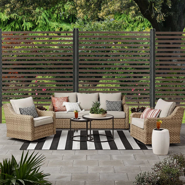 3 Ft W X 4 Ft H Metal Outdoor Privacy Screen Privacy Fence Privacy Screen Fence Fence Panel for Outside Backyard Garden Patio