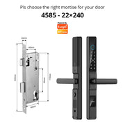 TUYA WIFI Waterproof Smart Door Lock Fingerprint APP Password RFID Card Keyless Digital Electronic Lock Aluminum/Glass Sliding