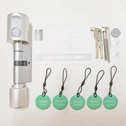 Adjustable Euro Cylinder Smart Lock Tuya BLE Fingerprint IC Card Keys Phone App Home Electronic Door Lock Core Digital Keyless