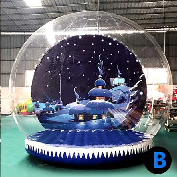 2024 Hot Sale For Outdoor Decoration Large Christmas Promotion Pvc Inflatable Snow Globe Photo Booth Christmas Ornaments Ball