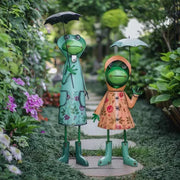 American Style Garden Decoration Courtyard Ornaments Creative Iron Art Frog Lawn Landscaping Outdoor Courtyard Layout Home Decor