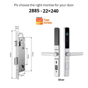 Tuya Wifi Smart Slim Sliding Door Lock Waterproof Fingerprint Password RFID Card Keyless Electronic Aluminum Door Lock For Home