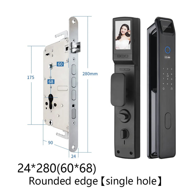 SANKESONG 3D Face Recognition Fingerprint Smart Door Lock WiFi Camera Electronic Lock Digital Electronic Key IC Card APP Unlock