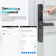 Waterproof Outdoor Fingerprint Tuay Wifi APP Digit Electronic Door Lock Password Keyless Aluminum Glass Sliding Smart Door Lock