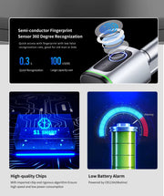 Zemismart BLE DIY Cylinder Smart Electronic Door Lock Work with Tuya APP Fingerprint Keys IC Card Unlock Home Hotels Security