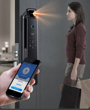 SANKESONG 3D Face Recognition Fingerprint Smart Door Lock WiFi Camera Electronic Lock Digital Electronic Key IC Card APP Unlock