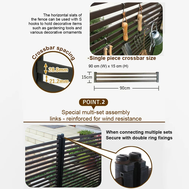 3 Ft W X 4 Ft H Metal Outdoor Privacy Screen Privacy Fence Privacy Screen Fence Fence Panel for Outside Backyard Garden Patio