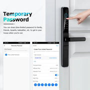 TUYA WIFI Waterproof Smart Door Lock Fingerprint APP Password RFID Card Keyless Digital Electronic Lock Aluminum/Glass Sliding