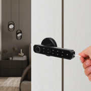 Fingerprint Door Lock Digital Electronic Lock Smart Door Handle Lock with Fingerprint, Password, IC Card, Bluetooth, Key