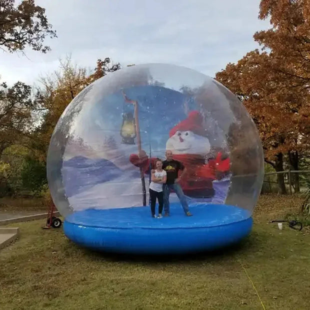 2024 Hot Sale For Outdoor Decoration Large Christmas Promotion Pvc Inflatable Snow Globe Photo Booth Christmas Ornaments Ball