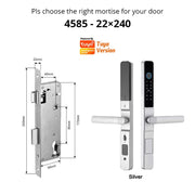 Tuya Wifi Smart Slim Sliding Door Lock Waterproof Fingerprint Password RFID Card Keyless Electronic Aluminum Door Lock For Home
